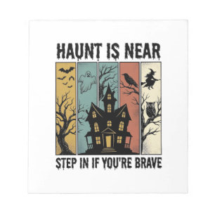 Haunted House Halloween Vintage Engraving Spooky D Notepad
