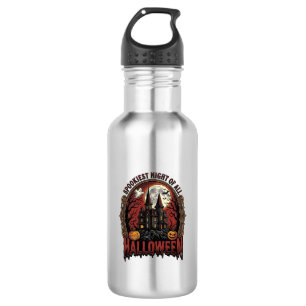 Haunted House Halloween Vintage Engraving Spooky N 532 Ml Water Bottle