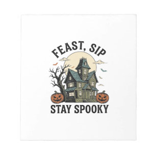 Haunted House Halloween Vintage Engraving Spooky S Notepad