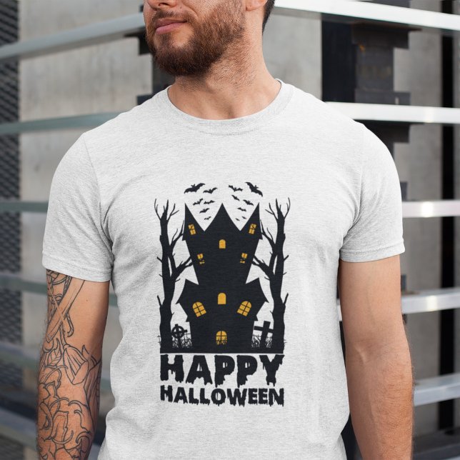 Haunted House: Happy Halloween Tri-Blend Shirt (Creator Uploaded)