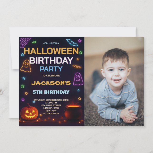 Haunted House Kids Birthday Invitation (Front)