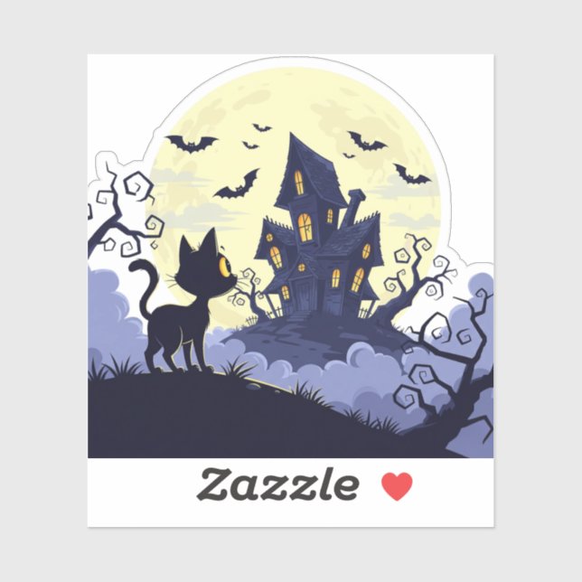 Haunted House Kitty – Spooky Halloween (Sheet)