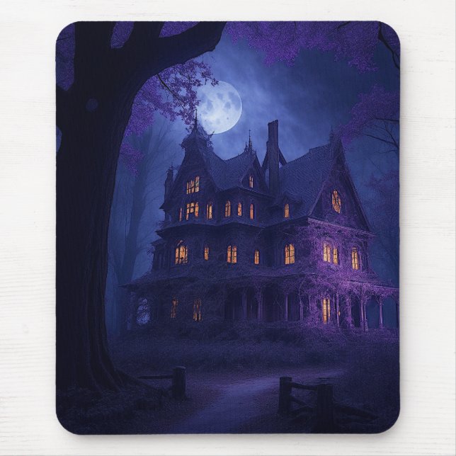 Haunted House on the Hill Mouse Pad (Front)