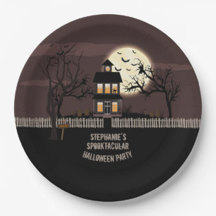 Haunted House Paper Plate