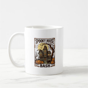 Haunted House Party Vintage Engraving Halloween De Coffee Mug