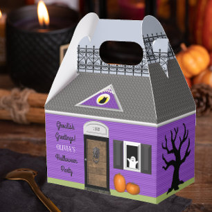 Haunted House Personalised Halloween Favour Box