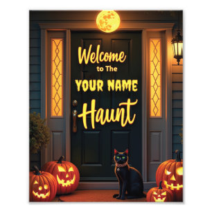 Haunted House Personalised Halloween Wall Decor Photo Print