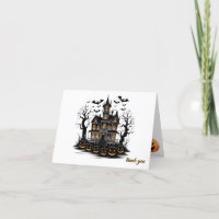Haunted House Pumpkin Bats Halloween Baby Shower
