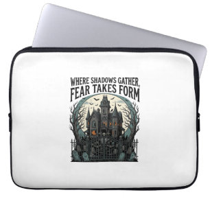 Haunted House Quote Shirt Vintage Gothic Cemetery Laptop Sleeve