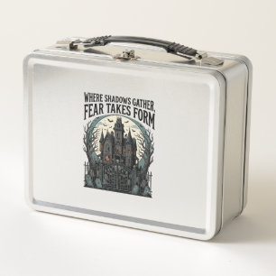 Haunted House Quote Shirt Vintage Gothic Cemetery  Metal Lunch Box