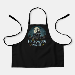 Haunted House, Scary Halloween Night Apron