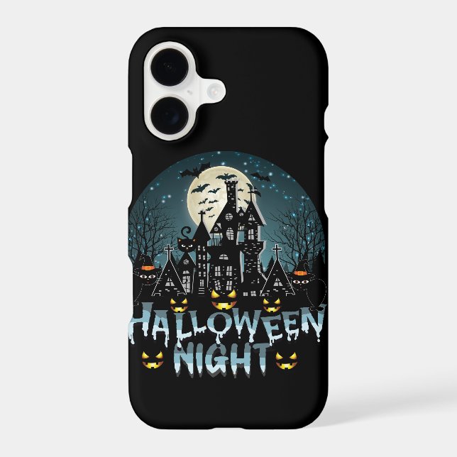 Haunted House, Scary Halloween Night iPhone Case (Back)