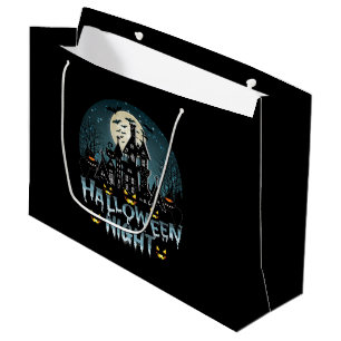 Haunted House, Scary Halloween Night Large Gift Bag