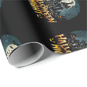 Haunted House, Scary Halloween Night Wrapping Paper
