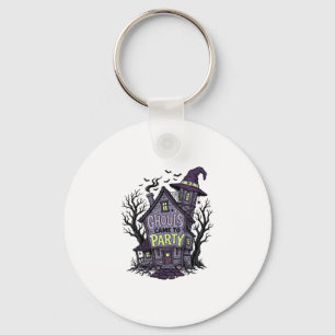 Haunted House Shirt Cute Spooky Party Halloween De Key Ring