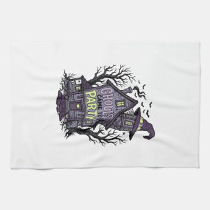 Haunted House Shirt Cute Spooky Party Halloween De Tea Towel