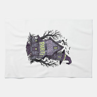 Haunted House Shirt Cute Spooky Party Halloween De Tea Towel