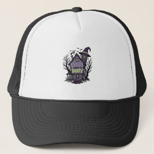 Haunted House Shirt Cute Spooky Party Halloween De Trucker Hat