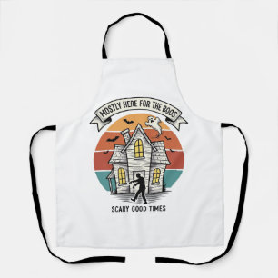 Haunted House Shirt Funny Vintage Halloween Scare Apron