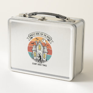 Haunted House Shirt Funny Vintage Halloween Scare  Metal Lunch Box