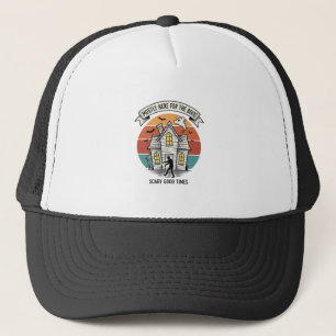 Haunted House Shirt Funny Vintage Halloween Scare  Trucker Hat