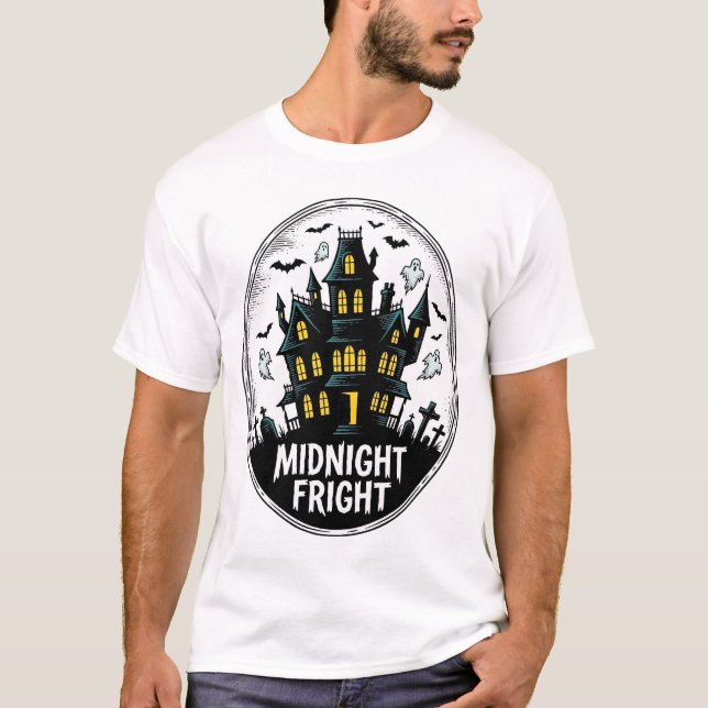 Haunted House Shirt Scary Night Halloween Vector_1 (Front)