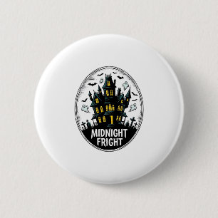 Haunted House Shirt Scary Night Halloween Vector_1 6 Cm Round Badge