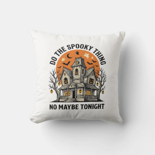 Haunted House Shirt Spooky Vintage Halloween Desig Cushion