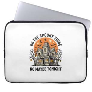 Haunted House Shirt Spooky Vintage Halloween Desig Laptop Sleeve