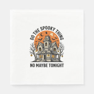 Haunted House Shirt Spooky Vintage Halloween Desig Napkin