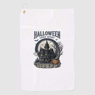 Haunted House Shirt Vintage Engraving Spooky Seaso Golf Towel