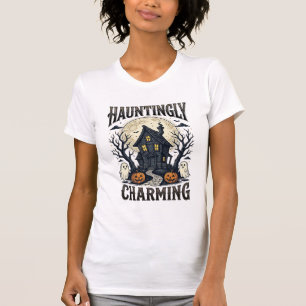 Haunted House Shirt Vintage Halloween Cottage Desi