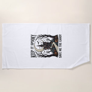 Haunted House Shirt Vintage Halloween Engraving Ar Beach Towel