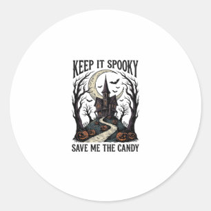 Haunted House Shirt Vintage Halloween Engraving Ar Classic Round Sticker