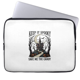 Haunted House Shirt Vintage Halloween Engraving Ar Laptop Sleeve