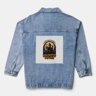 Haunted House Shirt Vintage Halloween Welcome Desi Denim Jacket