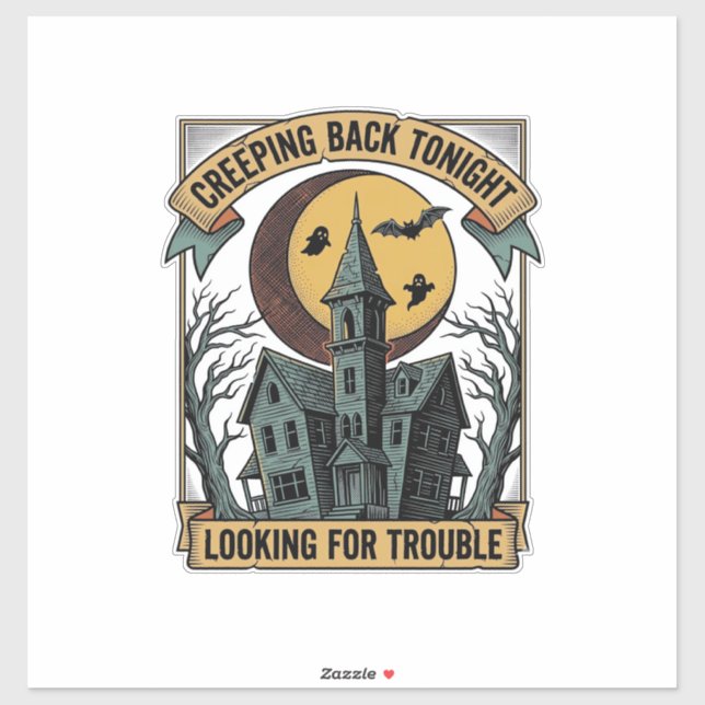 Haunted House Shirt with Engraved Spooky Manor Moo (Sheet)