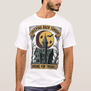 Haunted House Shirt with Engraved Spooky Manor Moo