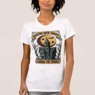 Haunted House Shirt with Engraved Spooky Manor Moo
