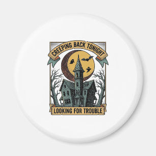 Haunted House Shirt with Engraved Spooky Manor Moo Magnet
