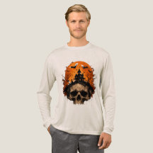Haunted House Skull Halloween T-Shirt
