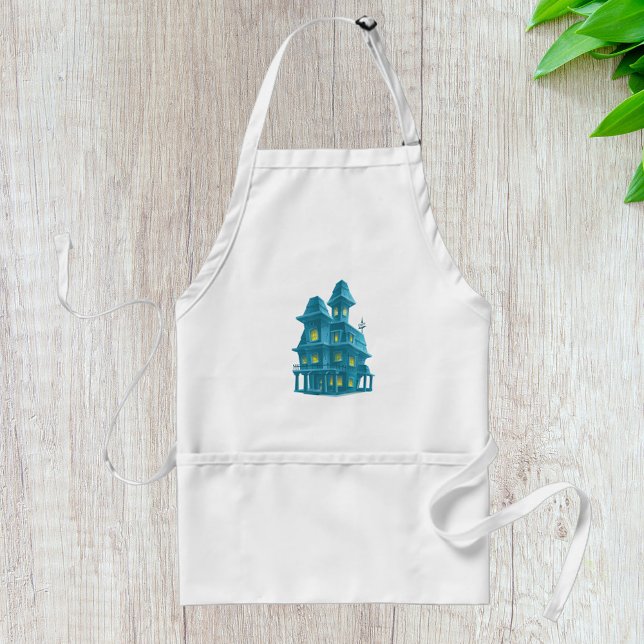 Haunted House Spooky Halloween Ghost Mansion Standard Apron (Creator Uploaded)