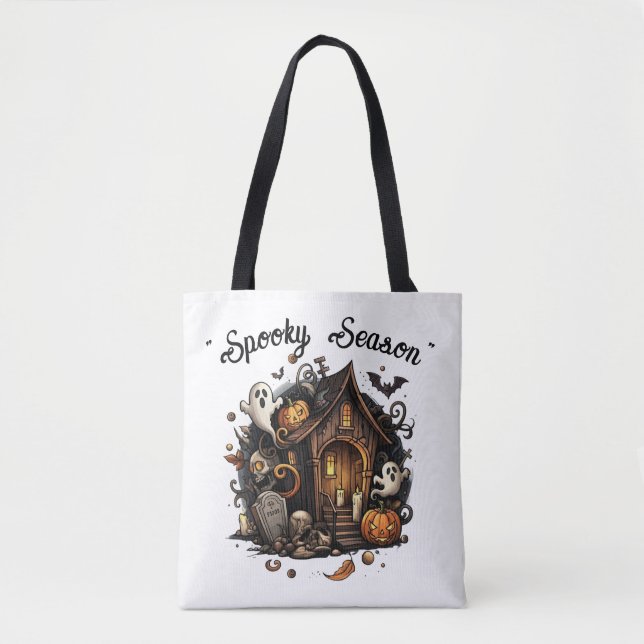 Haunted House  Spooky Season Essentials Tote   Tote Bag (Front)