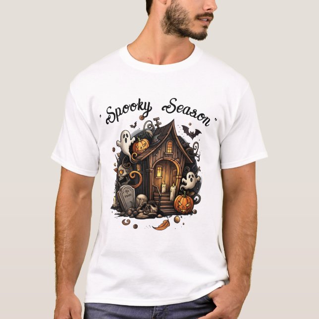 Haunted House Spooky T-Shirt 👻🎃 (Front)