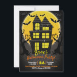 Haunted House & Spooky Trees Halloween Party  Invitation<br><div class="desc">customise for any event</div>
