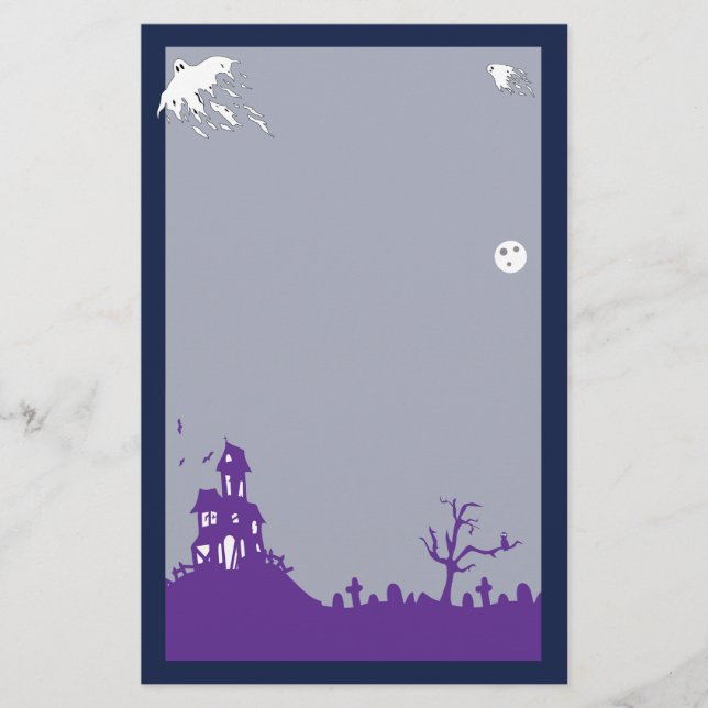 Haunted House Stationery (Front)