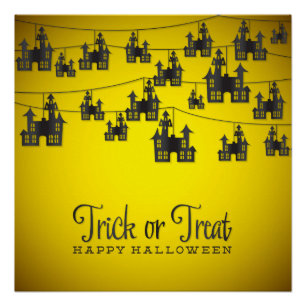 Haunted house string poster