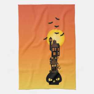 Haunted House Tea Towel