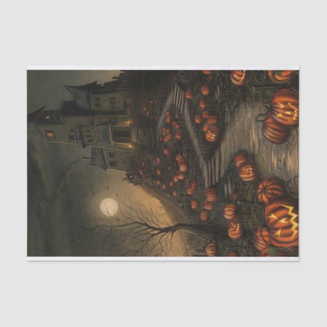 Haunted House Tissue Paper Sheets (Front)