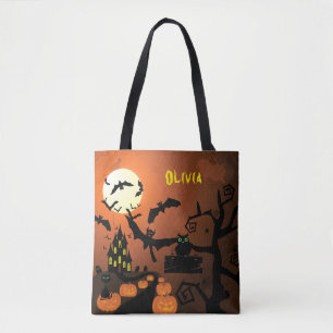 Haunted House Trick or Treat Bag
